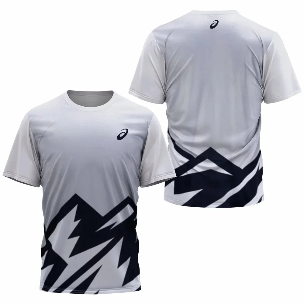 Men\'s sportswear crew-neck T-shirt Outdoor tennis badminton basketball jersey quick-dry fashion short-sleeved T-shirt top