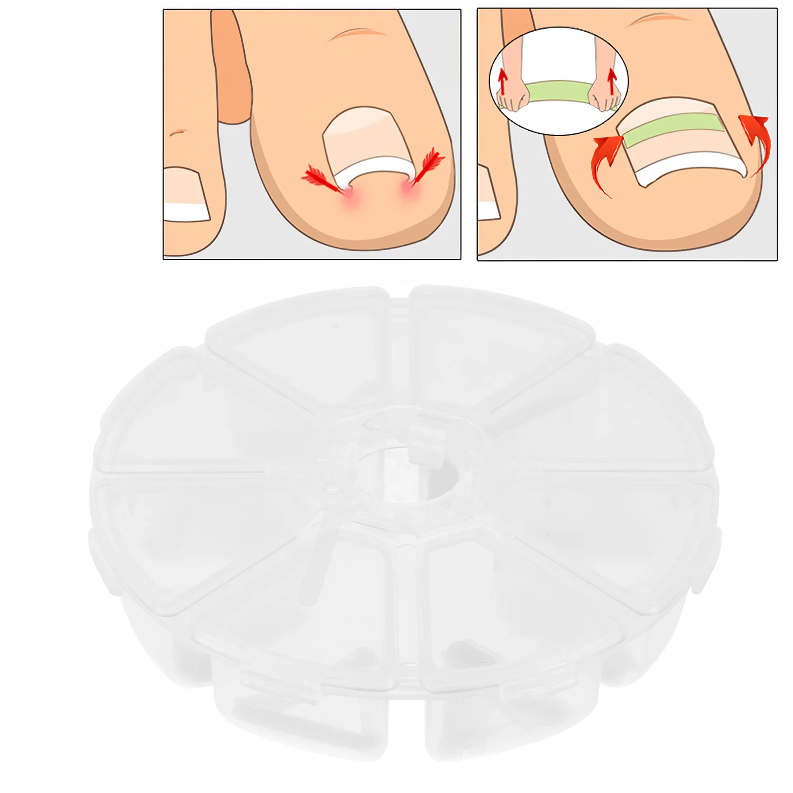 발가락 손톱 교정 스티커 패치, Paronychia 교정기 파일, 탄성 패치 교정기, 손톱 교정 패치, 120 개