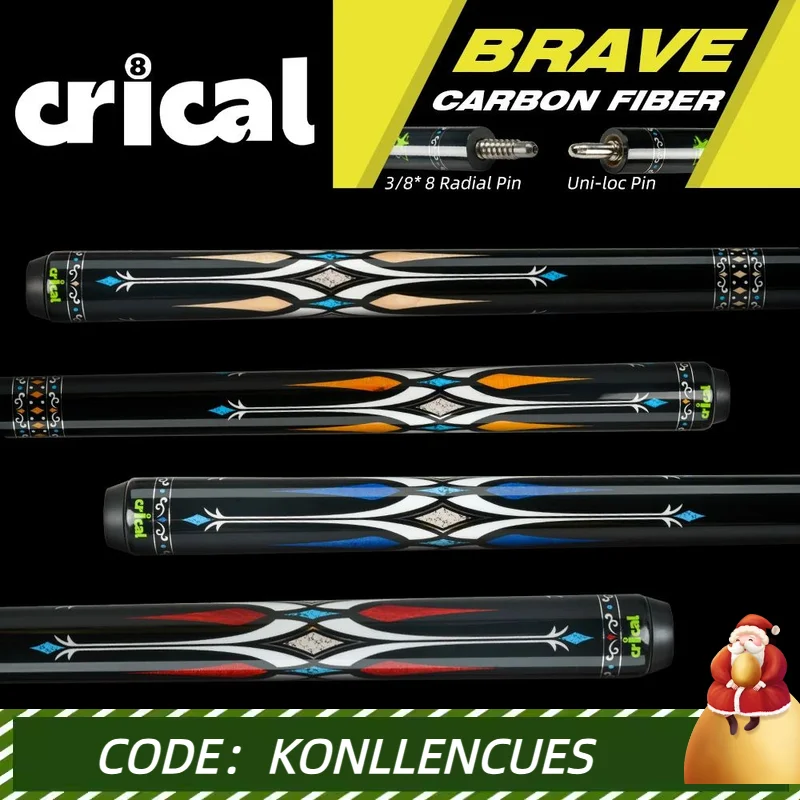 Uniloc-Professional Billiard Cue with Radial Pin Joint Technology, Carbon Fiber Cue Uniloc, 11.5mm, 12.5mm Tip, 8*8