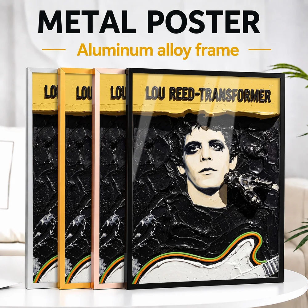 Lou Reed Transformer Album Cover Metal Poster With Aluminum Alloy Frame Personalized Artist Legacy Wall Art For Room Fan Gift