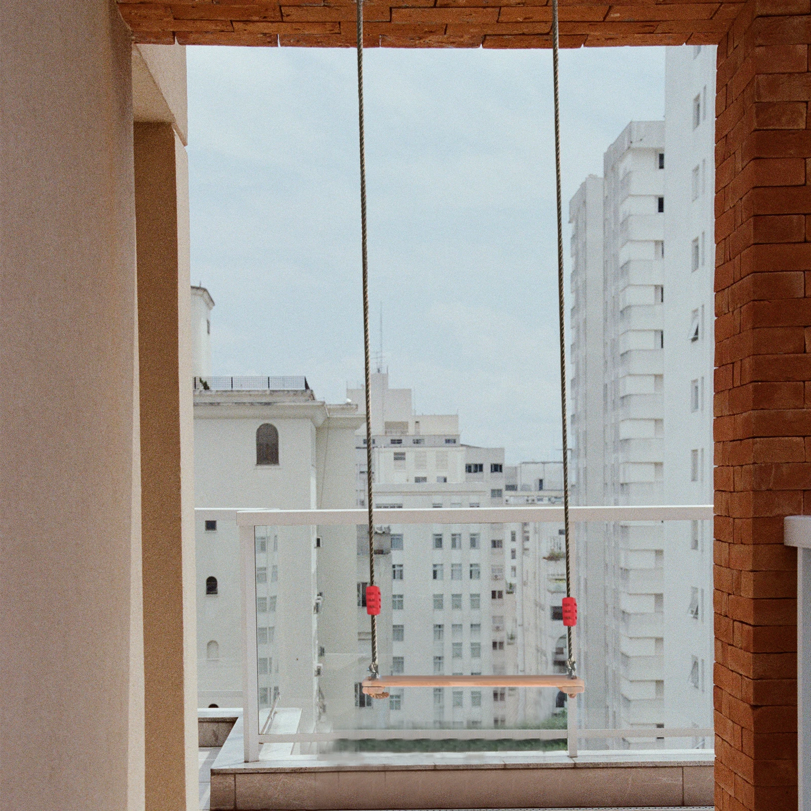 1pc Wooden Swing For Kids Four-Board Outdoor Plaything Backyard Garden Use Children Premium Wood Entertainment