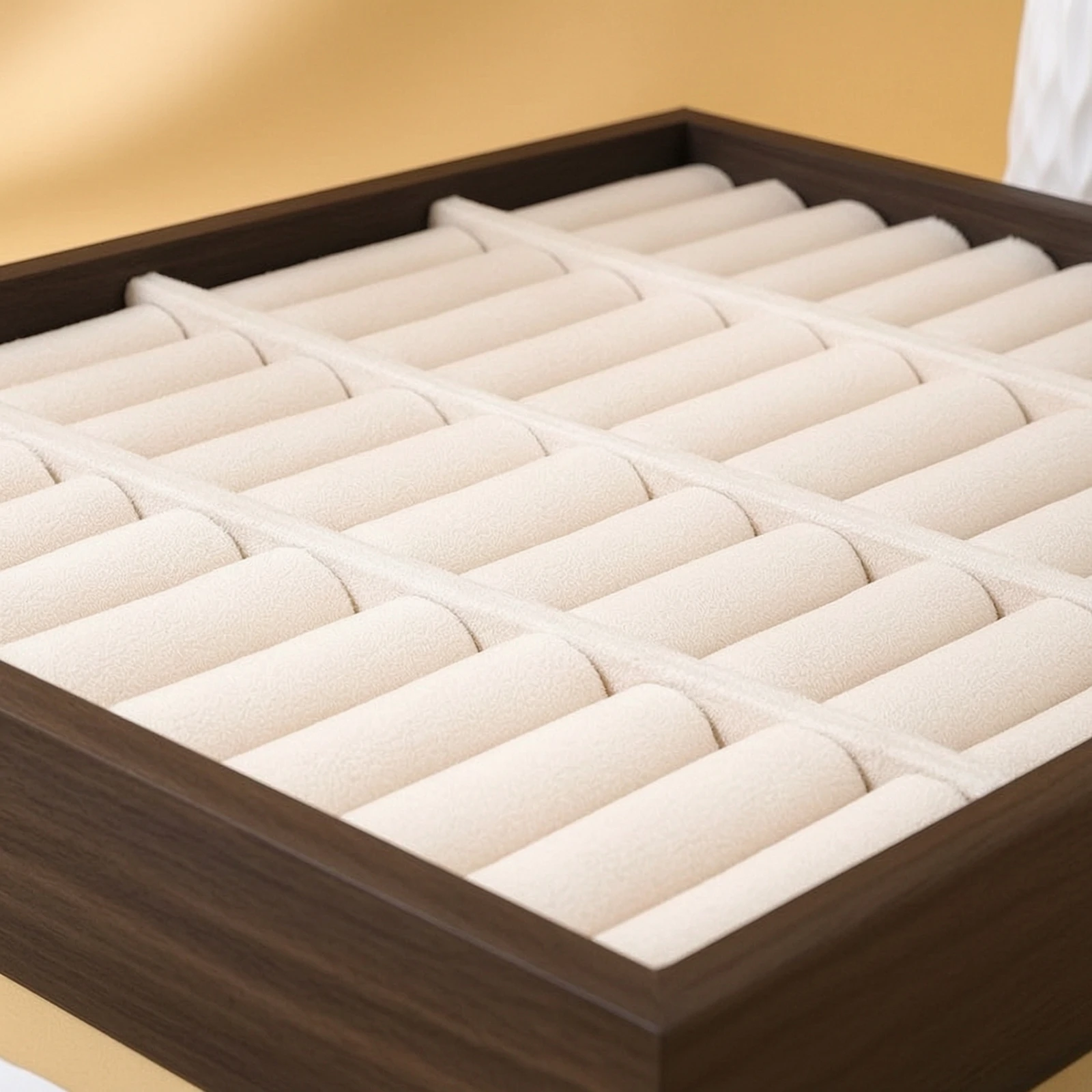 Jewelry Display Tray Padded Jewelry Organizer Tray Open-Top Slim for Collectors, Vanity, Dresser