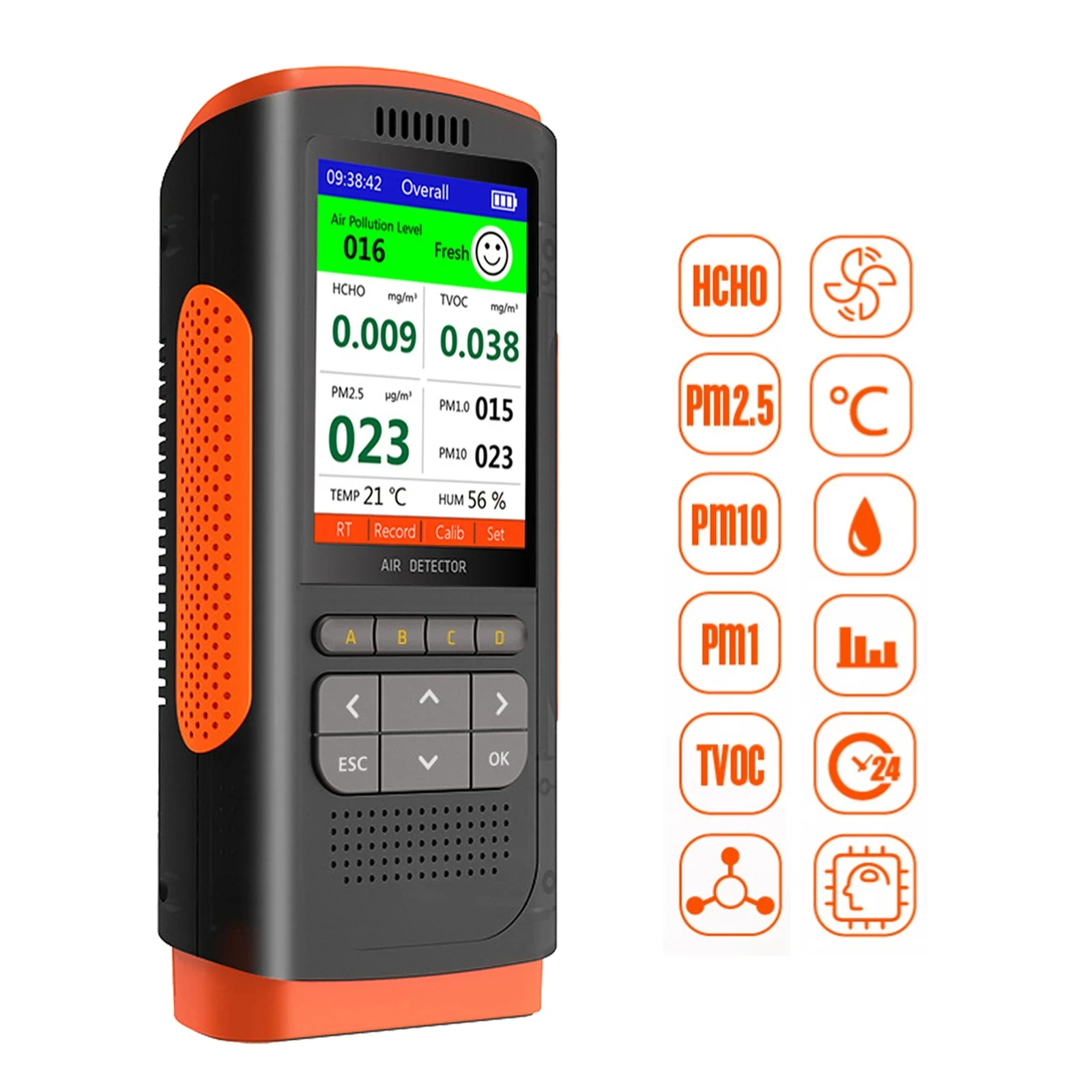 Formaldehyde detector air quality monitor PM 2.5 portable display air pollutants family decoration co2 meter analyzer