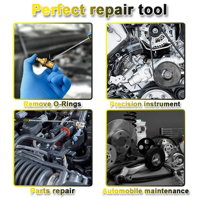 Imagem -04 - Car Oil Seal Extrator Chaves de Fenda Conjunto Long Pick Hook Conjunto Junta Extrator Escolha Ferramentas para Remover Car Auto Oil Seal O-ring Sealtools