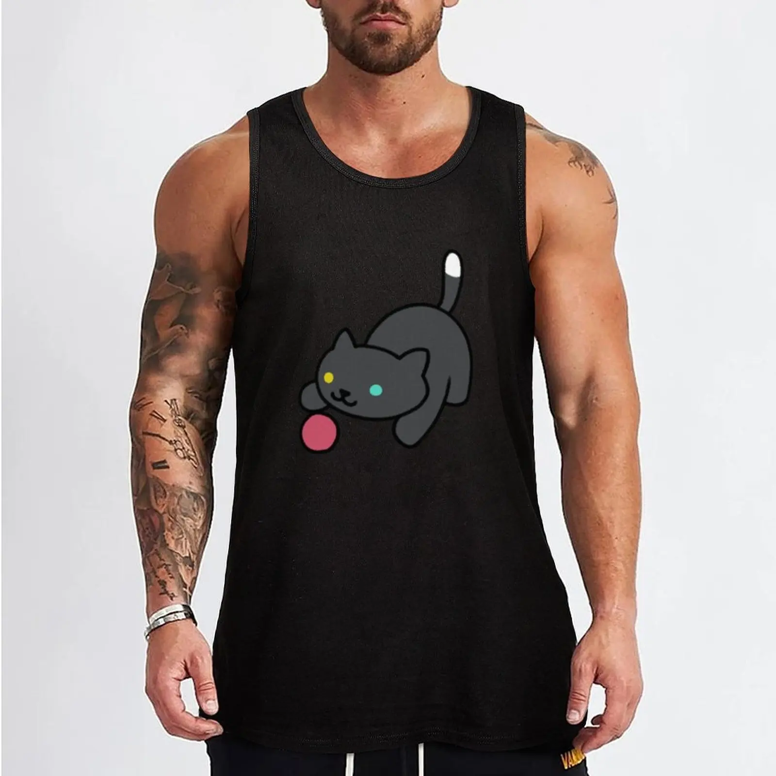 Pepper from Neko Atsume Tank Top gym wear men vest men t-shirt for men