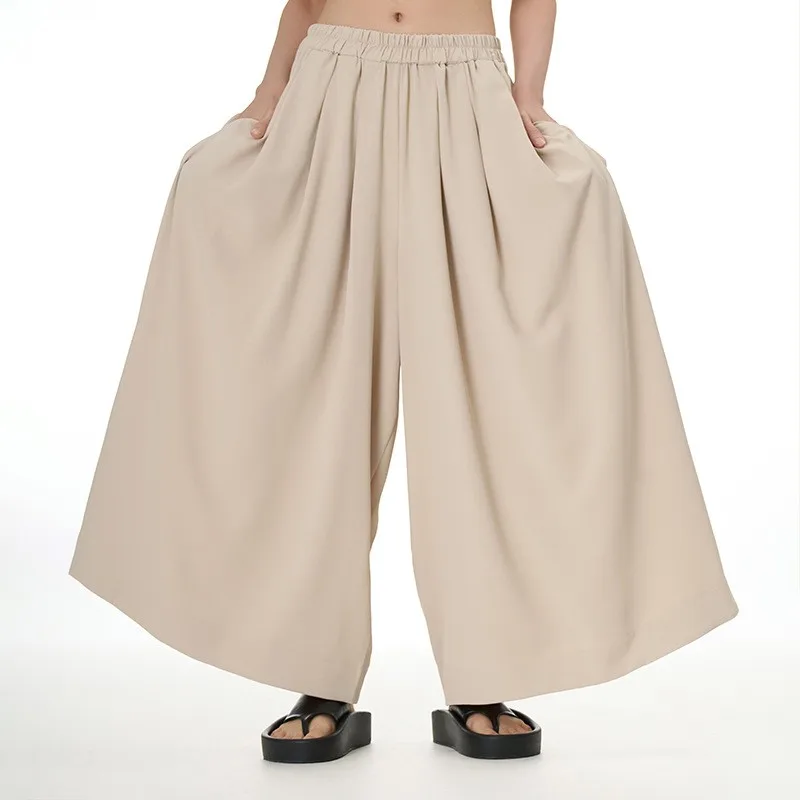 Korean temperament pendant wide leg pants 2025 summer new women\'s loose slim casual pants tide 11058