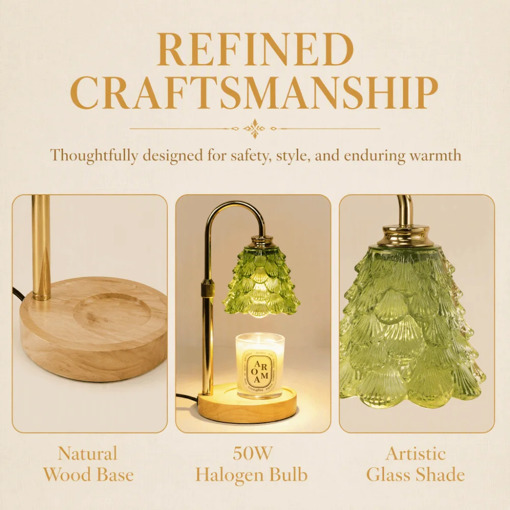 Adjustable Height Wax Melt Lamp Vintage Minimalist Luxury Aromatherapy Lamp Retro Creative Scented Candle Melter Office