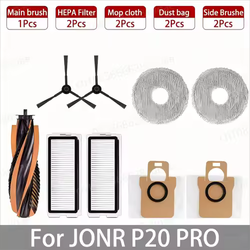 For JONR P20 PRO / T5 Pro Robot Vacuum Cleaner Accessories Main Side Brush Hepa Filter Mop Cloth Dust Bag Replacement - Image 12