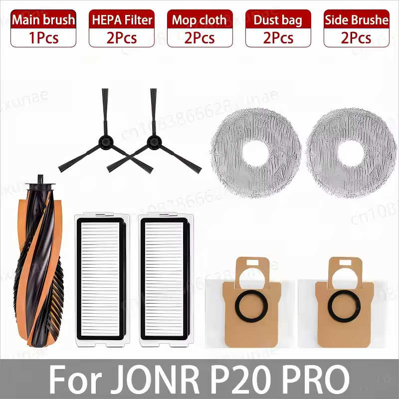 For JONR P20 PRO / T5 Pro Robot Vacuum Cleaner Accessories Main Side Brush Hepa Filter Mop Cloth Dust Bag Replacement - Image 12