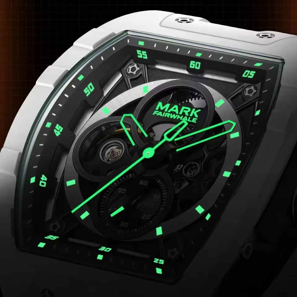 Mark Fairwhale 6003 Fashion Luxury Automatic Mechanical Men's Watch Creative Dial New Night Light Men's Mechanical Watches Gift
