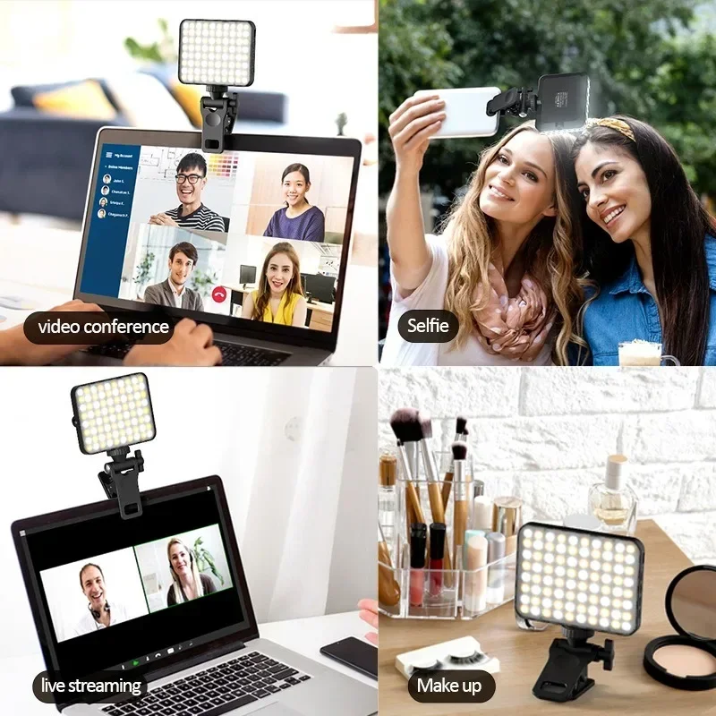 120 LED 3000mAh Selfie Lamp Rechargeable Portable Camera Light for Tiktok Vlog Video Conference Selfies