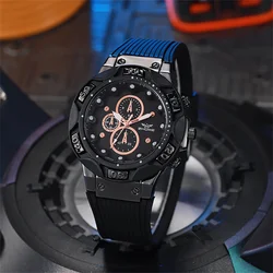 Men's Large Dial Watch 2025 New Sports Quartz Watch Casual Fashion Silicone Men Version Clock Wristwatch