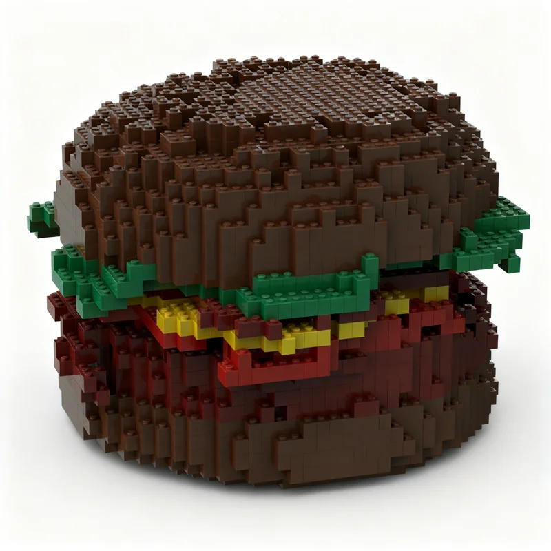 

4049PCS MOC Creative Model Sculptura Burger Collectible Display DIY Building Blocks Home Decor Gift Showcase Blocks Display Gift