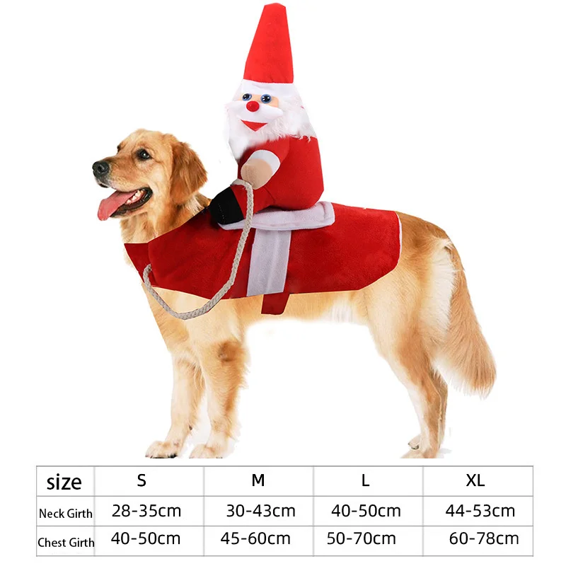 Christmas Pet Costume Dog Clothes for Large Dog Clothing Puppy Ropa Perro Funny Santa Claus Cowboy Clothing For Cats