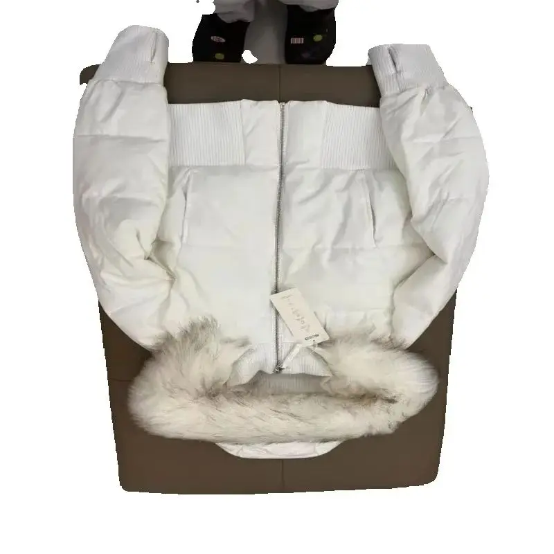 

New retro pink warm fur collar hooded short women cotton clothing fashionable Harajuku high street winter coat for women