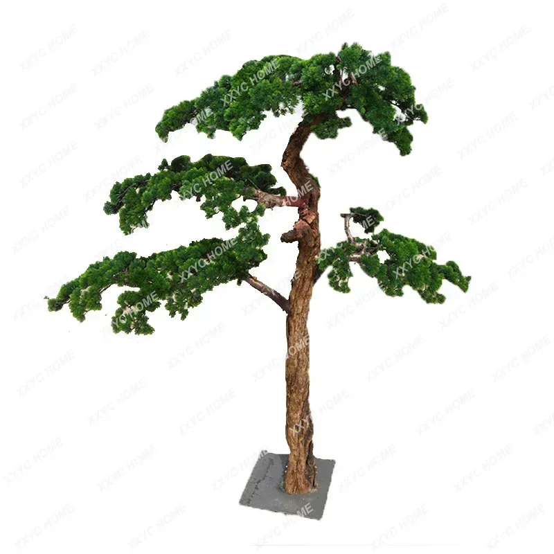 A Imitative Tree Plant Large Artificial Greeting Pine Living Room Bonsai Fake Trees Zen Display New Year Decorative Tree
