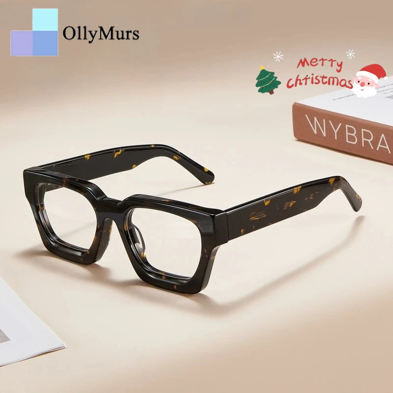 

OLLYMURS Сверхлегкие многоугольные украшения по рецепту модные мужские очки в стиле ретро из чистого титана оптические очки в оправе женские S105