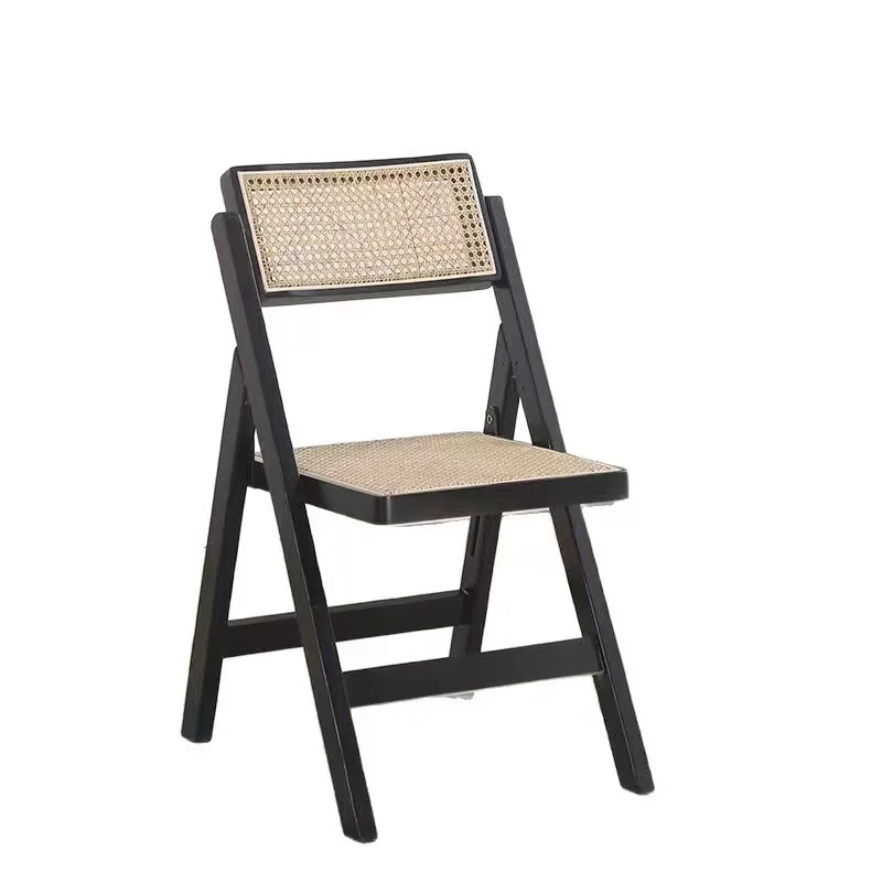 Wooden Foldable Dining Chair, Coffee Shop Chair, Home Use Leisure Backrest Dining Chair, Vintage-Style Wooden Foldable Chair