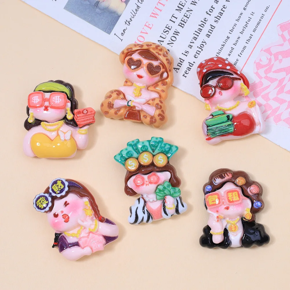 3 قطعة/الوحدة جديد الأميرة الأمير اكسسوارات الراتنج كبوشن مسطح لتقوم بها بنفسك مواد الحرف صنع المجوهرات السحر #1