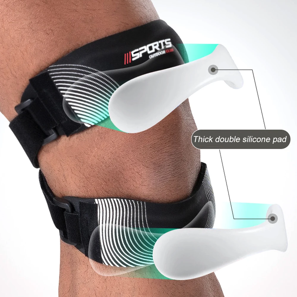 2 Stück Patellasehnen-Stützgurte, verstellbare Neopren-Kniegurte zur Schmerzlinderung, ideal für Laufen, Arthritis, Springerknie – Detail 6