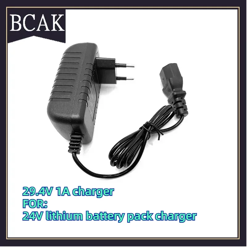 BCAK Style 29.4V 1A Universal Charger for  24V Battery Pack Lithium Battery Polymer Battery Pack Charging Tool EU US Plug