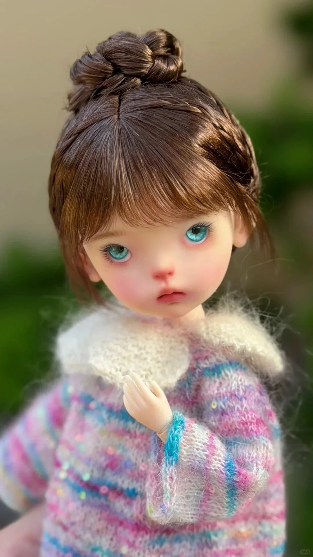 New sd doll Girl 25cm height BJD Q-baby 1/6 nuonuo resin model action Spot makeup High quality toy free shipping