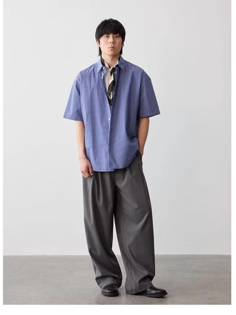 

Casual Japanese Sle ort Sve irt Faionable Trendy Flip Collar Open Cardigan Youthful Spring Autumn Wear for Men