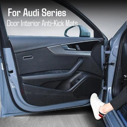 Car Accessories Door Anti Dirty Anti-kick Pad Cover Carbon Fiber Protector Mat Sticker For Audi A4L A6L A5 A3 Q5L Q5 Q2L Q3 Q7