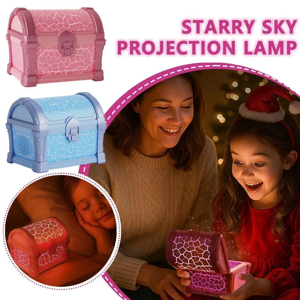Treasure Box Projection Light Bluetooth Speaker With White Noise Timer Function Unique Treasure Box Christmas Decoration 2025
