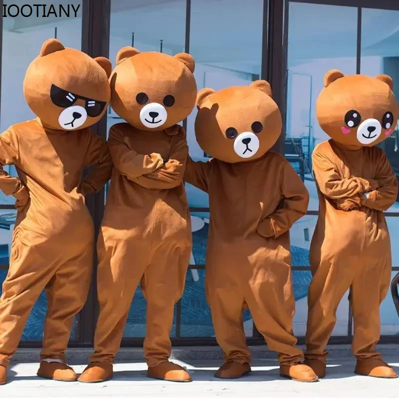 

New Halloween Cartoon Character Doll Costume Brown Bear Mascot Cosplay Costumes Carnival Party Event Promotional Doll Dress Up