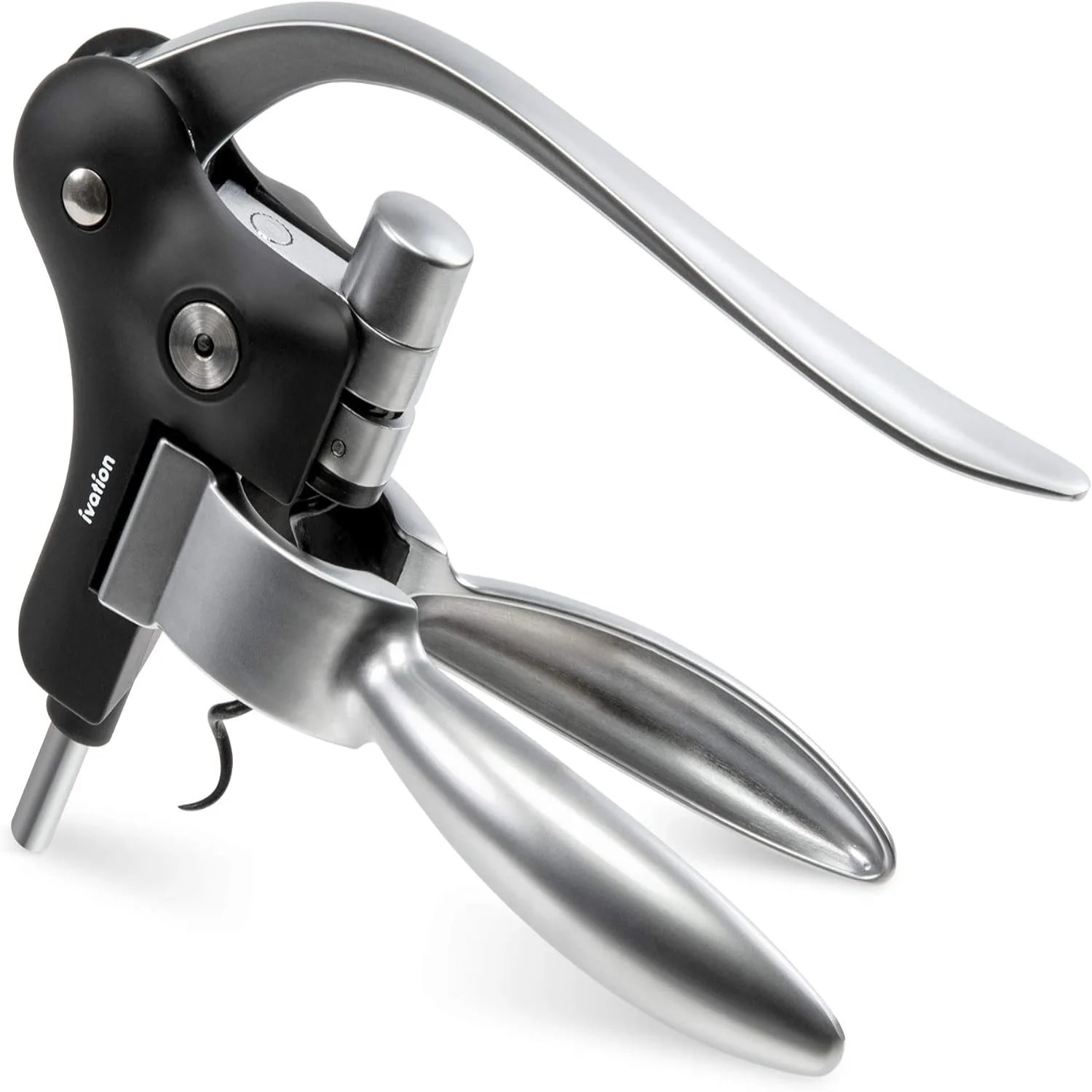 Wine Bottle Opener | Manual  Corkscrew with Ergonomic Lever , Standing Vertical Design, Soft Bottleneck , Nonstick Screw & Easy