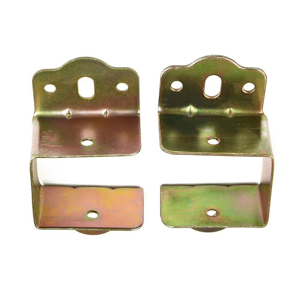 2pcs 35/40mm Bed Hinge Rail Brackets Bed  Heat-treated Support Furniture Fixed Bed Hardware Shelves Accessories