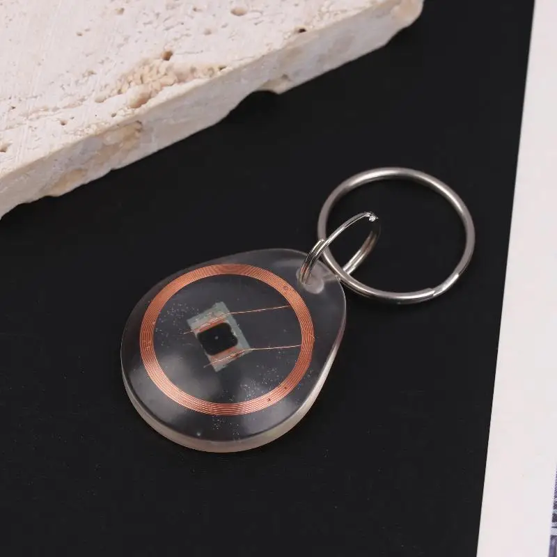 CUID Rewritable NFC Keychain Token – 13.56MHz Smart Fob for Access Control, Copyable & Writable with Wet Inlay