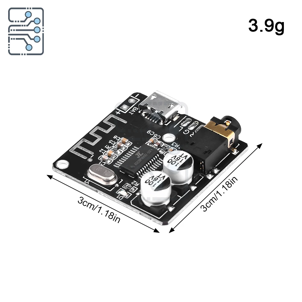 VHM-314 audio decoder module wireless stereo music amplifier module Bluetooth 5.0 MP3 lossless player Type-C Micro USB