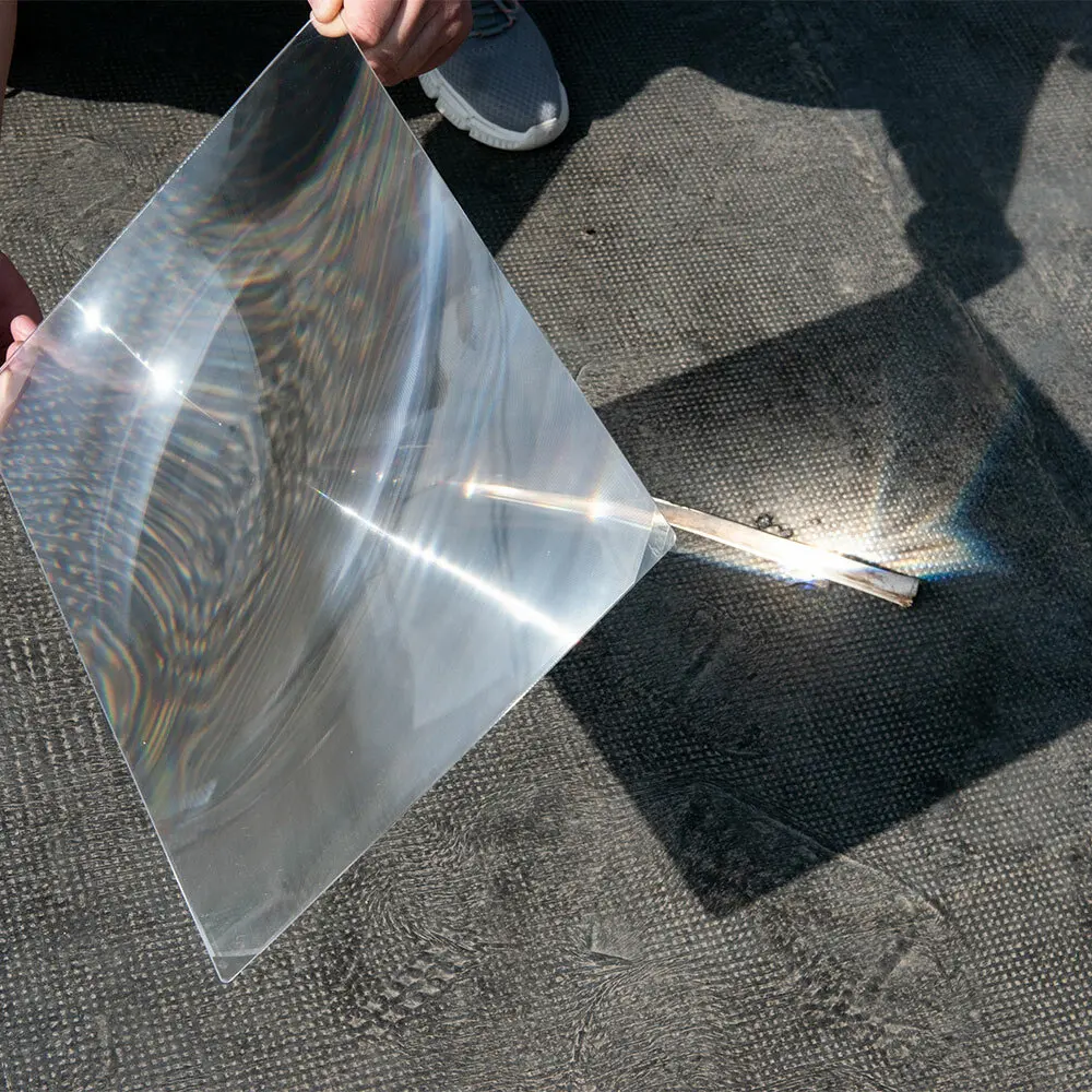 

1PC 400X300mm Optical PMMA Plastic Projector Solar Fresnel Lens Plane Magnifier