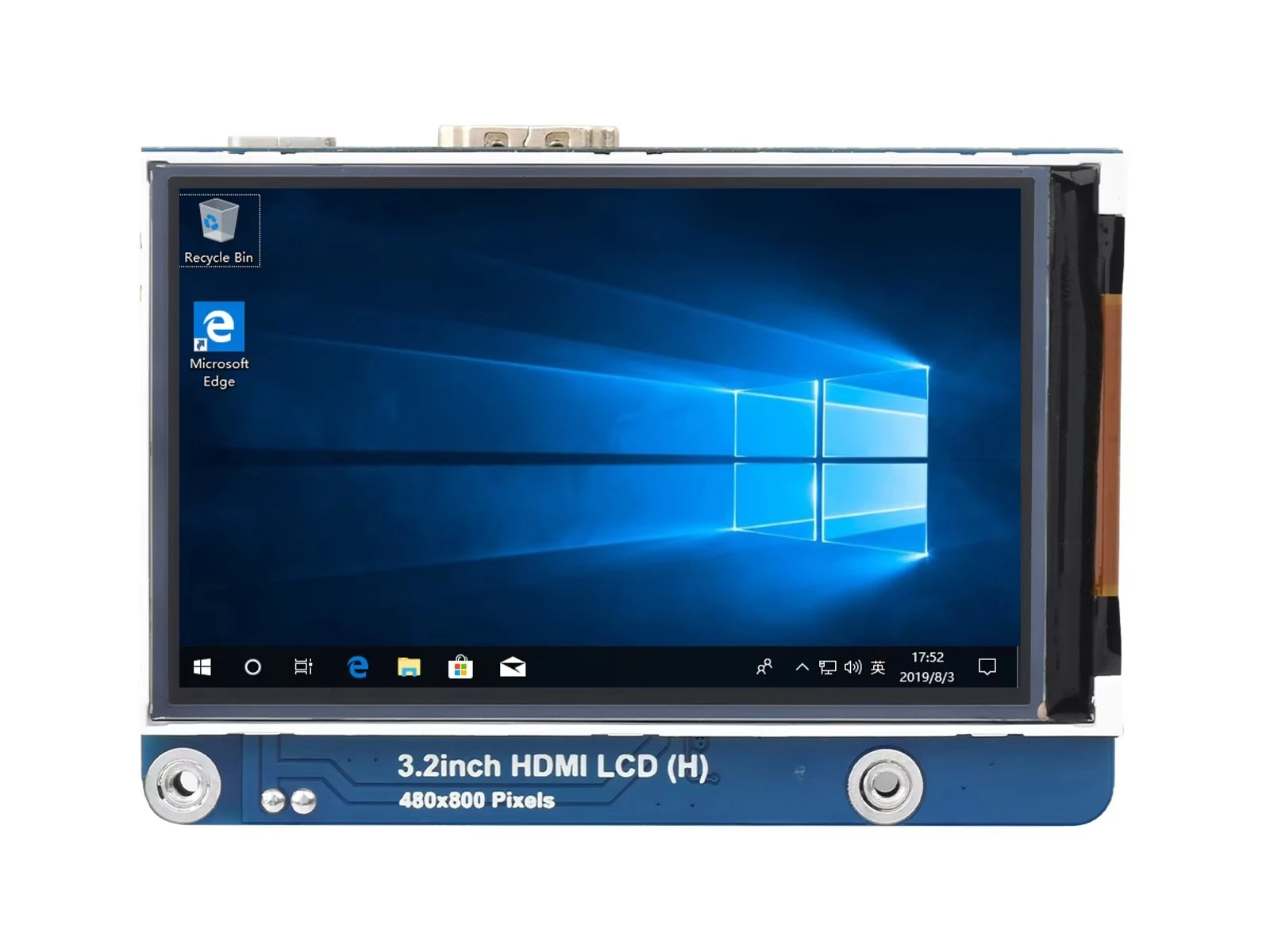 3.2inch HDMI IPS LCD Display (H), 480×800 Adjustable Brightness, HDMI, No Touch for Raspberry Pi/Jetson Nano/PC