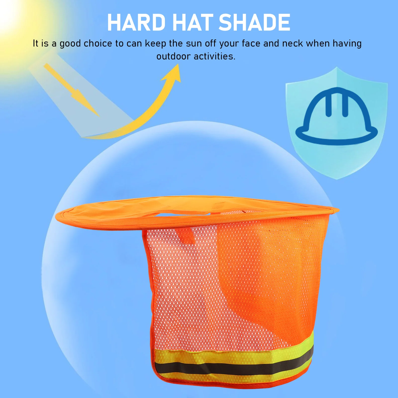 Reflective Hat Cover High Visibility Sun Visor Neck Shade Hats for Men Bonnets Hard Protector Man