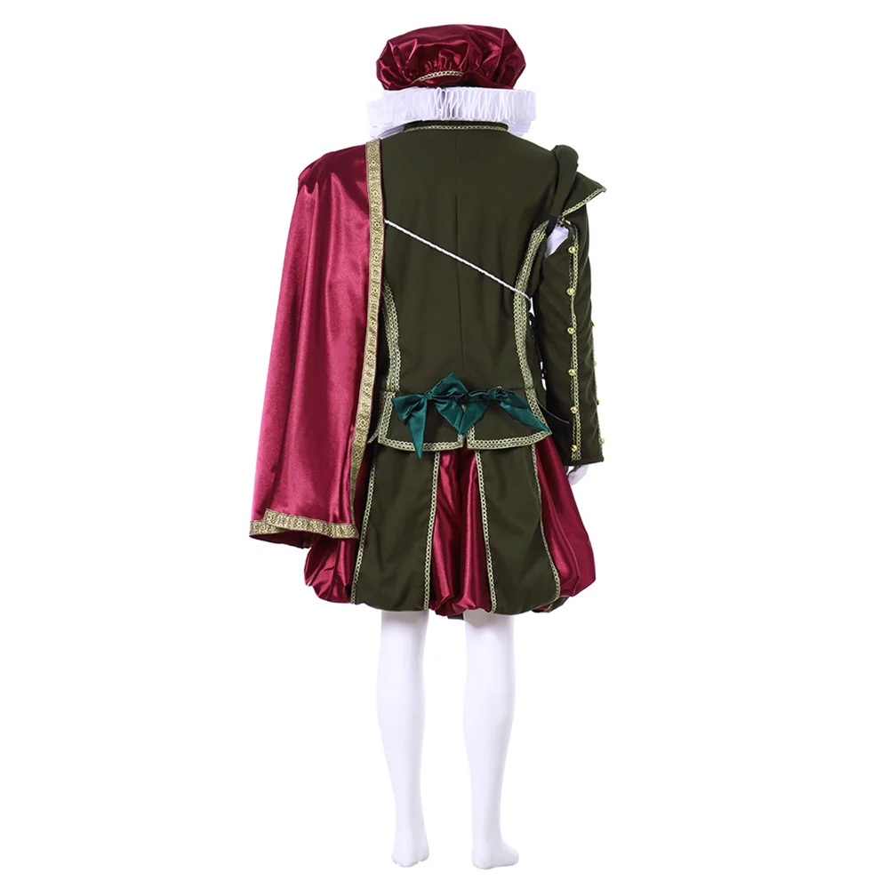 MenTudor Reis Elisabetanas Aristocrata Príncipe Vitoriano Traje Renascentista Tribunal Real Vestido de Baile Feito Sob Encomenda