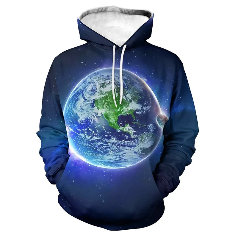 

Starry Galaxy Pattern Hoodies For Men Women Cosmic Planet 3D Printed Sweatshirt Casual Hooded Pullovers Loose Tops Long Sleeves