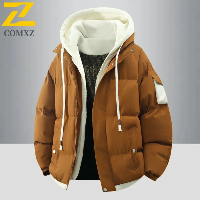 

COMXZ Men Winter Jacket 2025 Lightweight Minimalist Outdoor Cycling Daily Padding Coat Fishing High Quality Cotton Padded Jacket