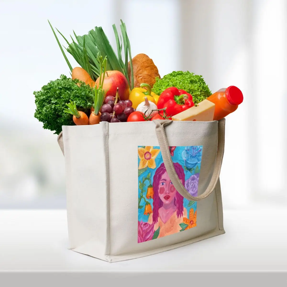 The Godmother Tote Bag Canvas bag tote bag men's Cloth reusable grocery bags