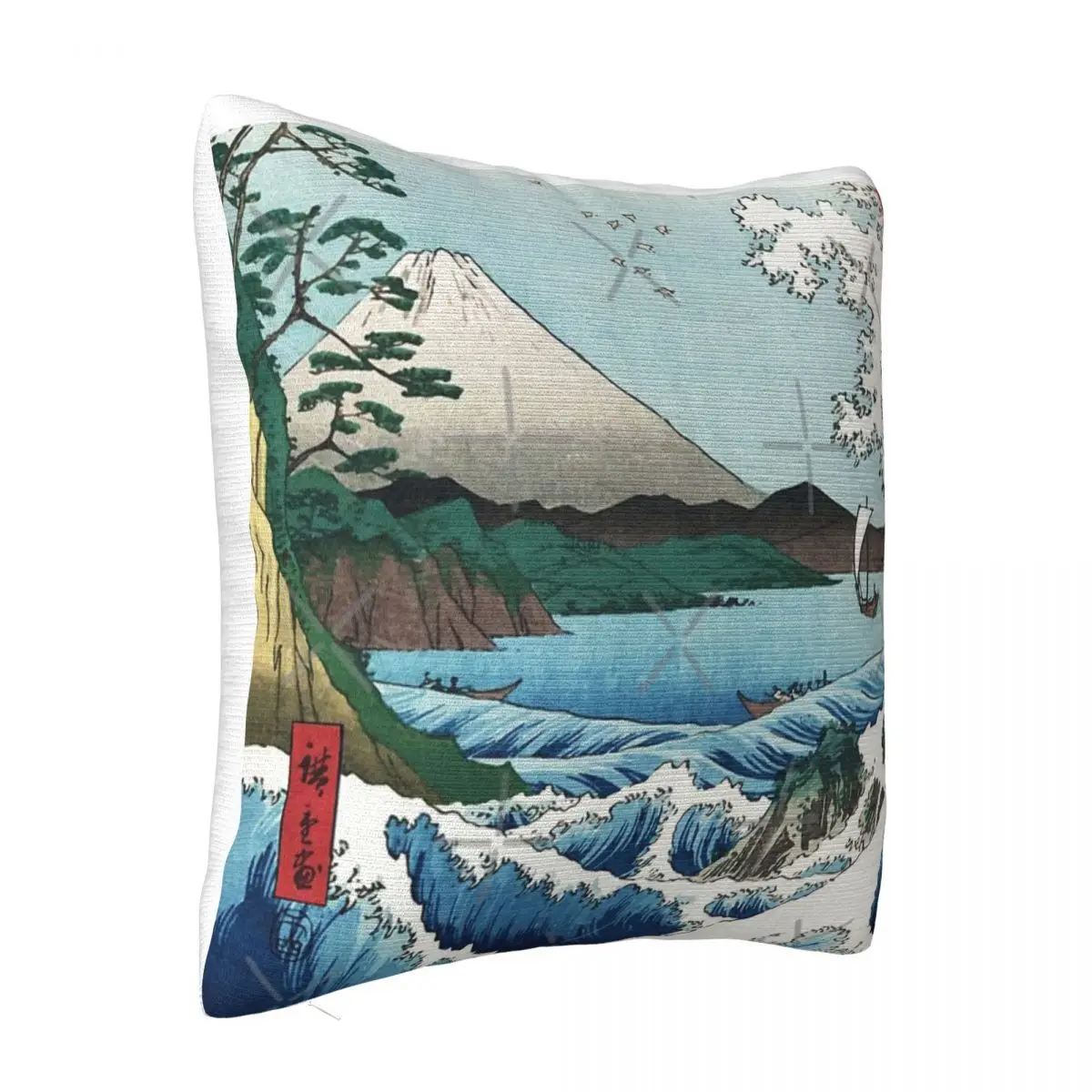 Hiroshige The Sea Off Satta Japan Pillow Cases Decorative Pillow Room Decorating Items Pillow Case Pillow Cover