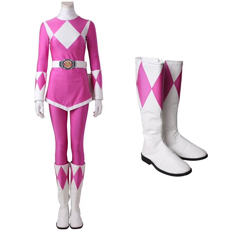 Halloween Female Rangers Cosplay Pink Ptera Soldier Costume Custom Made High Quality Heroine Mei Outfit Fancy Suit With Boots