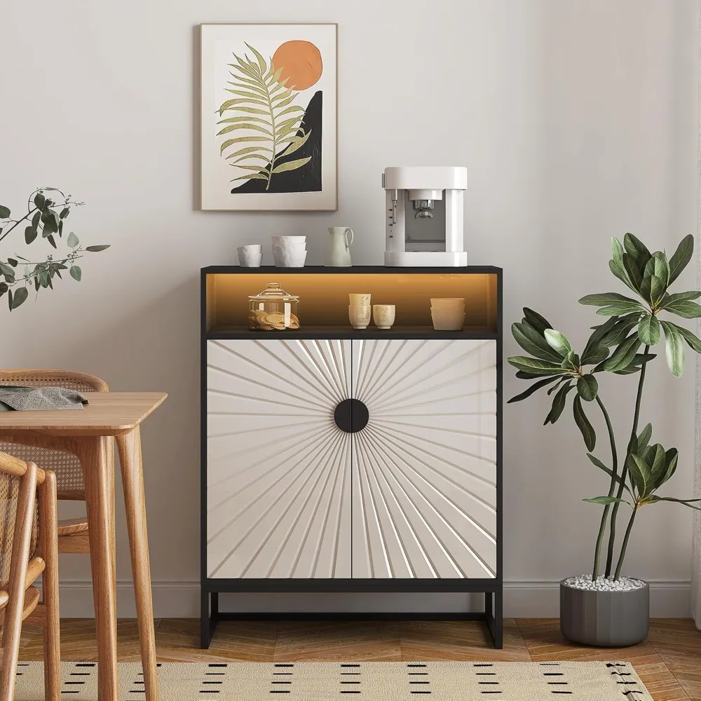 

5-Tier Shoe Storage Cabinet, Wooden Shoe Cabinet with Doors Modern Shoe Organizer with Open Shelves for Entryway, Hallway, Livin