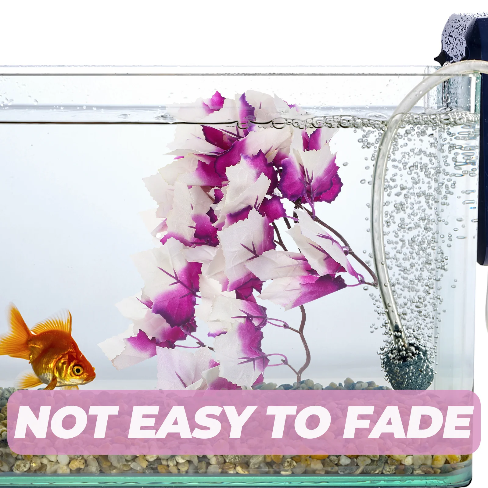 

Realistic Artificial Aquarium Plants Resin Made Fish Tank Decoration Lifelike Rattan Ornament for Home Office Bar Safe Easy