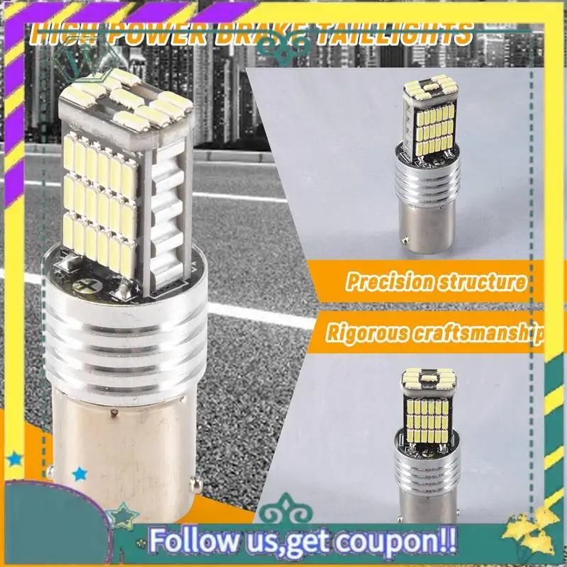 

Upgraded 2X 1156LED Canbus 15 SMD BA15S P21W High Power White 6000K Car Brake Tail Light