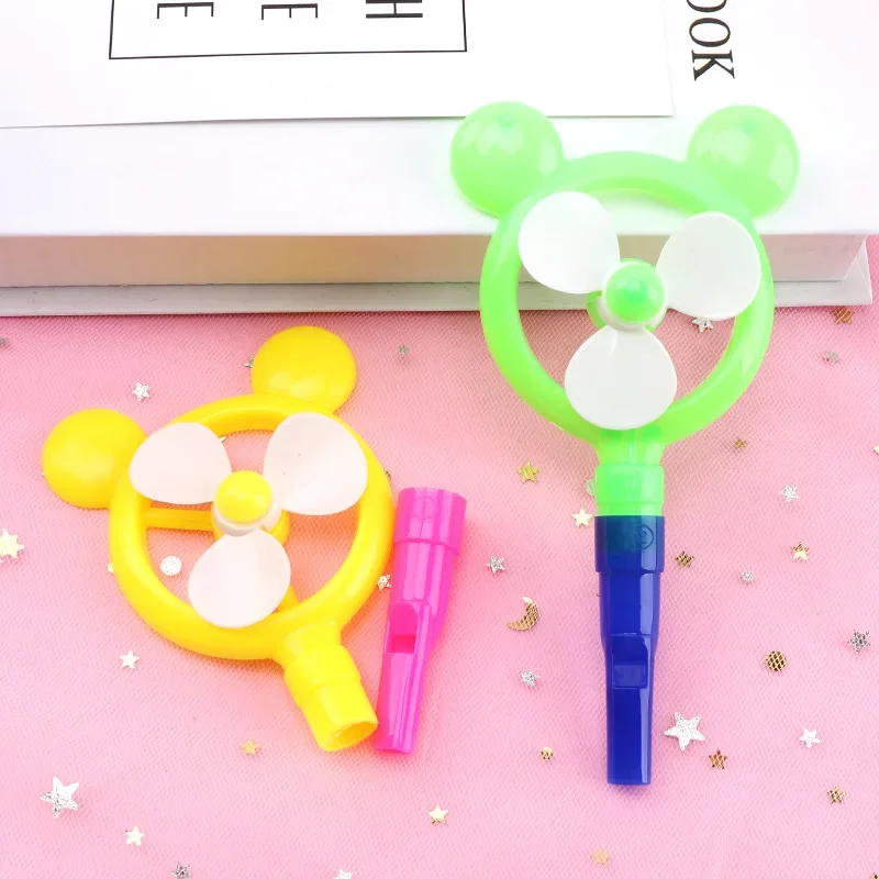 Colorful Plastic Windmill Toy for Kids, Small Windmills, Whistling Handle Toys, Pinwheel Wind Spinner, 10Pcs