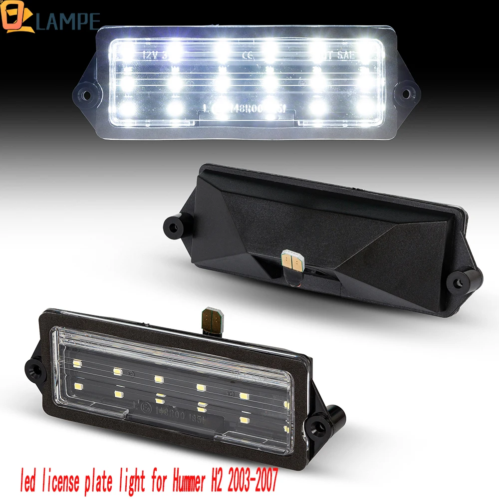 

2pcs SMD White 6000K Error Free Car Led License Plate Lights For Hummer H2 2003-2007