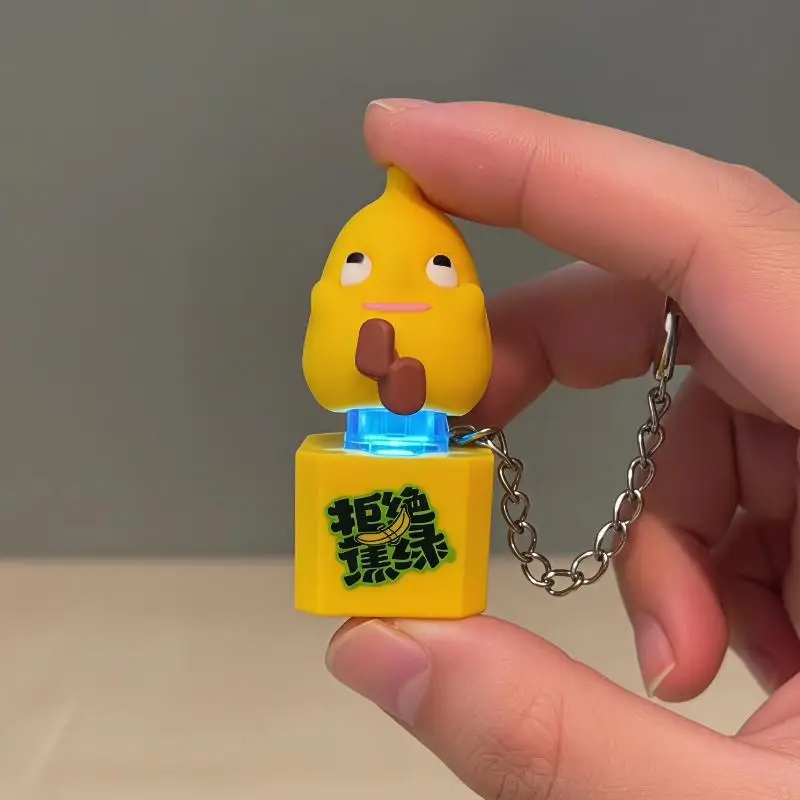 Cartoon-Bananen-Tastatur-Clicker Fidget-Spielzeug LED-Tastenkappe Schlüsselanhänger Stressabbau-Fingerspielzeug Entspannungsspielzeug – Detail 6