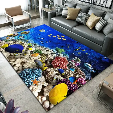 Vision Carpet Living Room Underwater World Vortex Bedroom Carpet Home Tea Table Sofa Mat Indoor Rug Easy Clean Very Beautiful